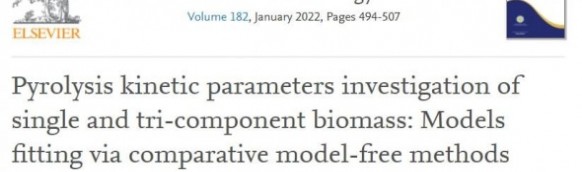 “Pyrolysis kinetic parameters investigation of single and tri-component biomass: Models fitting via comparative model-free methods”